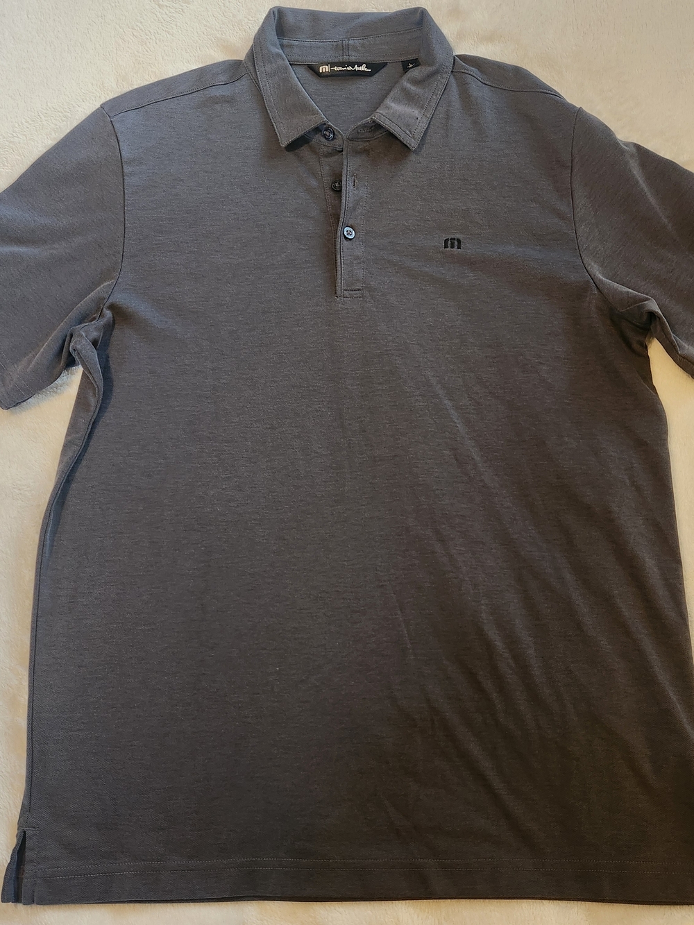 Travis Mathew Men's Charcoal Polo Shirt